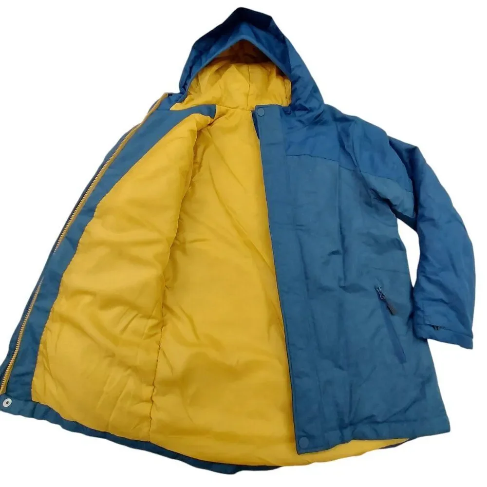 All In Motion Soft Shell Hooded Jacket Youth XL 16 Blue Zip Up Insulated Winter